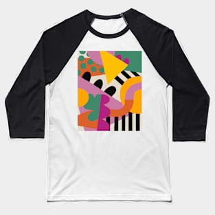 Abstract art 80s style geometric Baseball T-Shirt